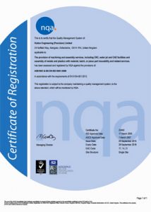 NQA Quality Management System AS9100C - Hutton Engineering (Precision) Limited